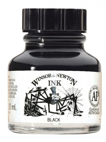 Indian Ink Black 30ml Winsor&Newton - Click Image to Close